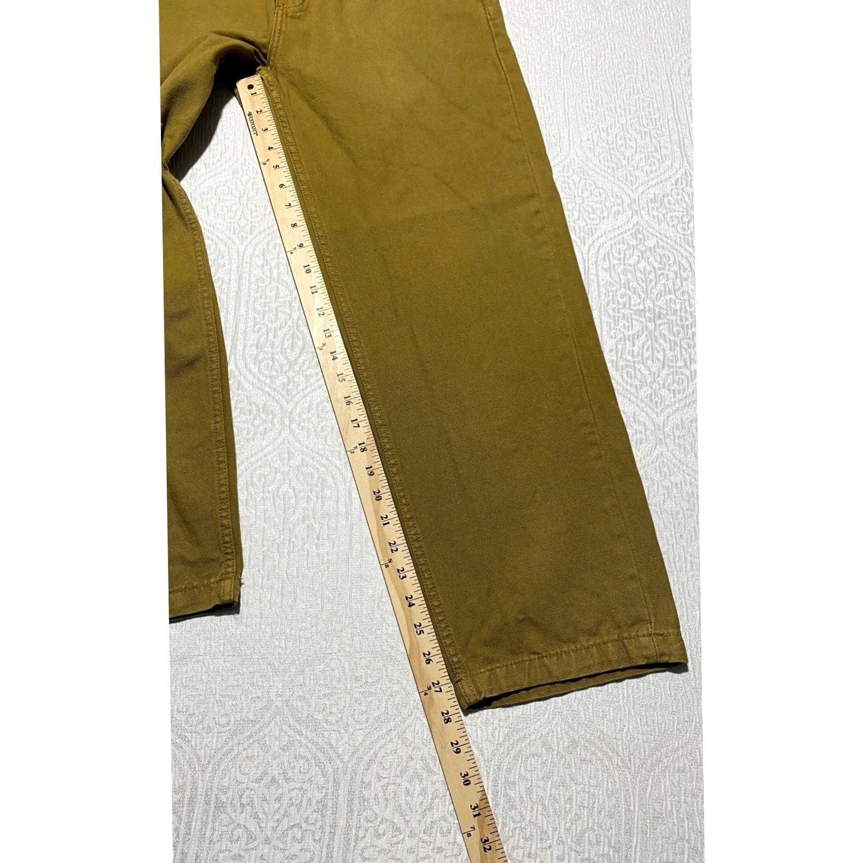 Obey Obey Carpenter Pants Mustard Yellow 30 Regular Canvas 5-Pocket Workwear Relaxed Straight Mens Size US 30 / EU 46 - 5 Thumbnail