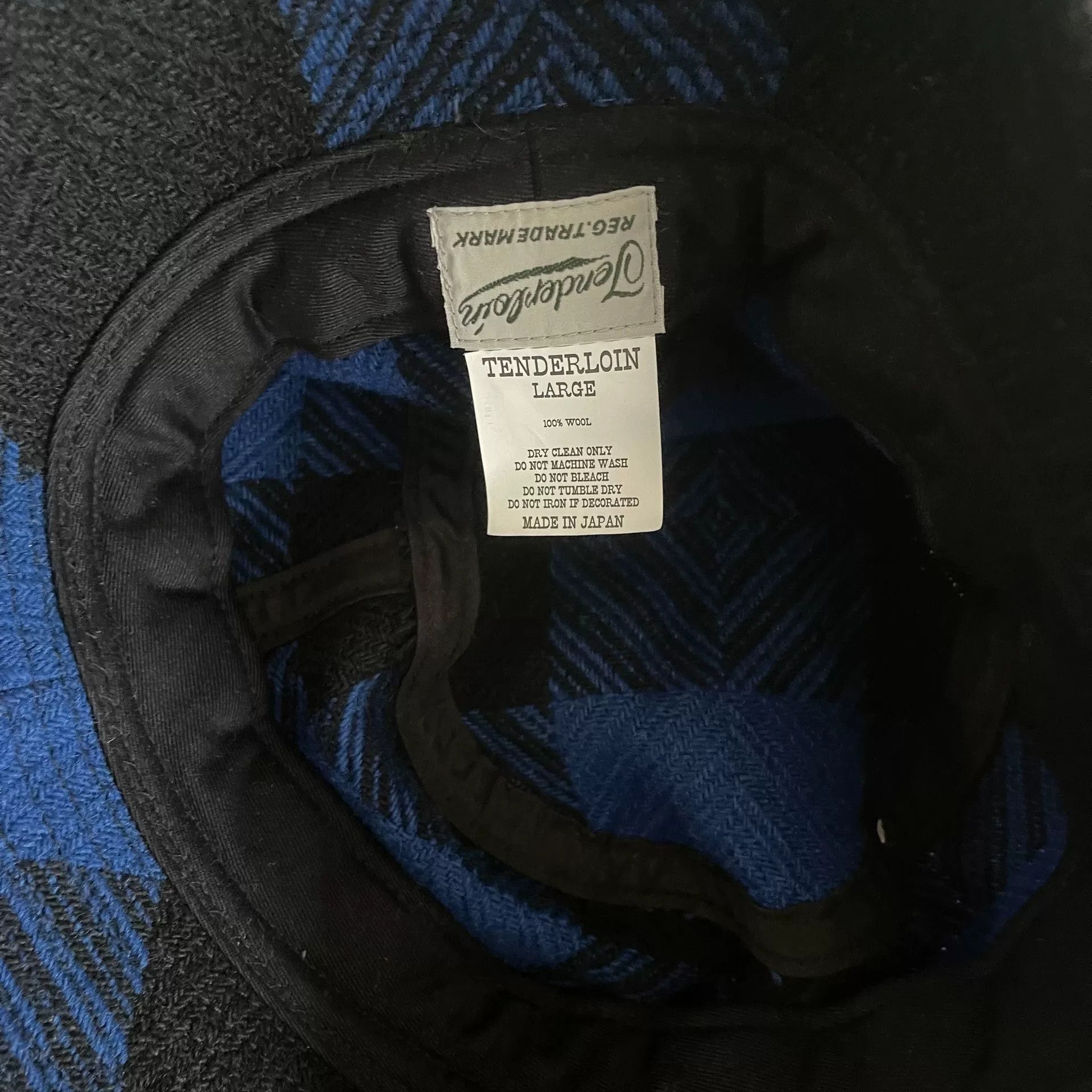 Tenderloin Tenderloin Blue Plaid Wool Bucket Hat Size ONE SIZE - 2 Thumbnail
