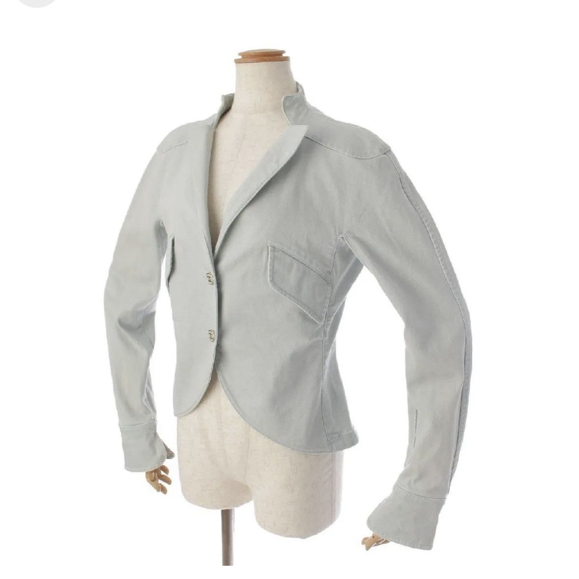 Chanel Chanel P22901 Cocomark Denim Cotton Jacket WomenLight Blue Size S / US 4 / IT 40 - 2 Thumbnail