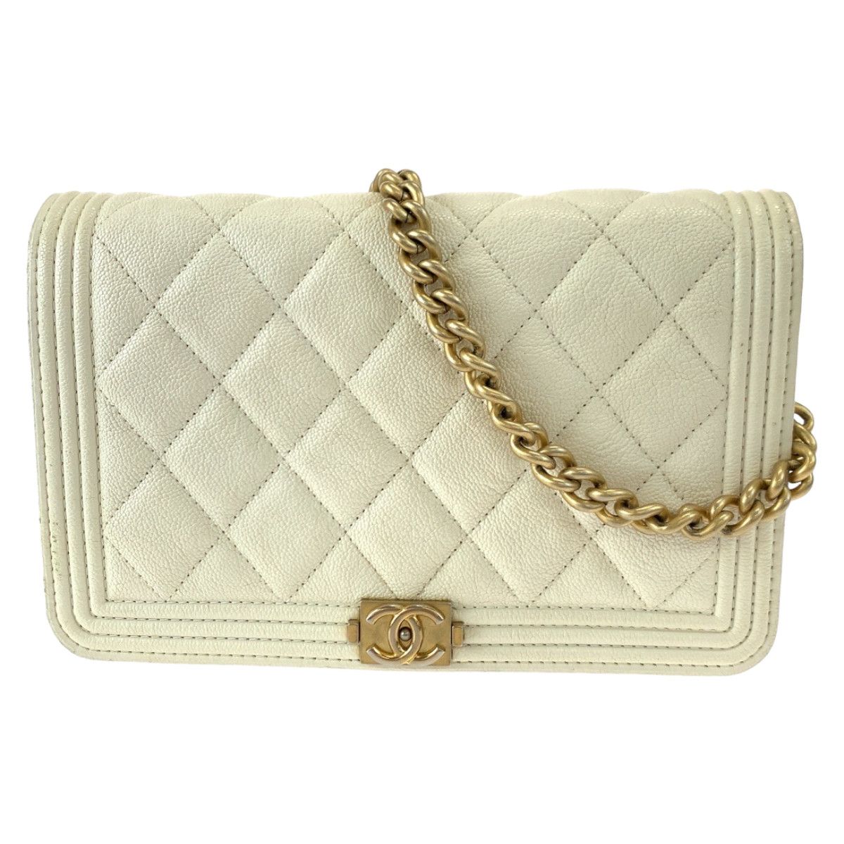Chanel Chanel Chanel Caviar Skin Boy Chanel Matelasse Chain Wallet Shoulder Bag 405526 Leather Crossbody Bag 405526 in Very Good Condition Size ONE SIZE - 1 Thumbnail