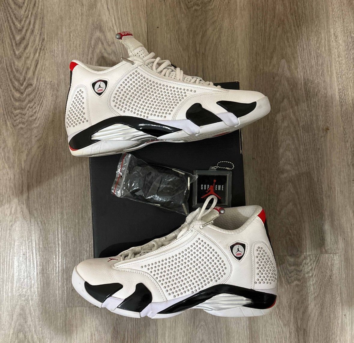 image of Jordan Supreme Air Jordan 14 Retro Supreme White Shoes, Men's (Size 11)