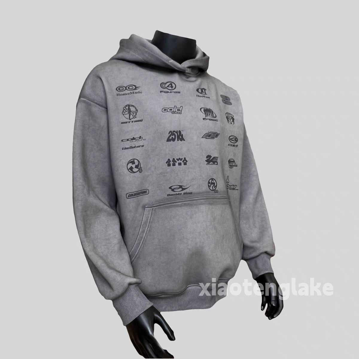 Vintage Unisex washed faded loose punk grunge hoodie Size US S / EU 44-46 / 1 - 2 Thumbnail