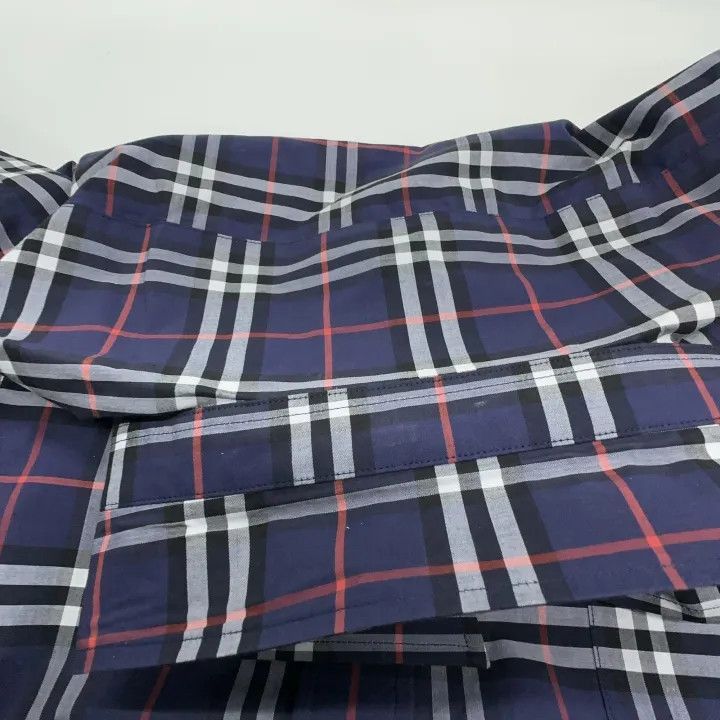 Burberry Burberry Burberry Navy Plaid Long Sleeve Shirt for Men-250 Size US XXL / EU 58 / 5 - 6 Thumbnail