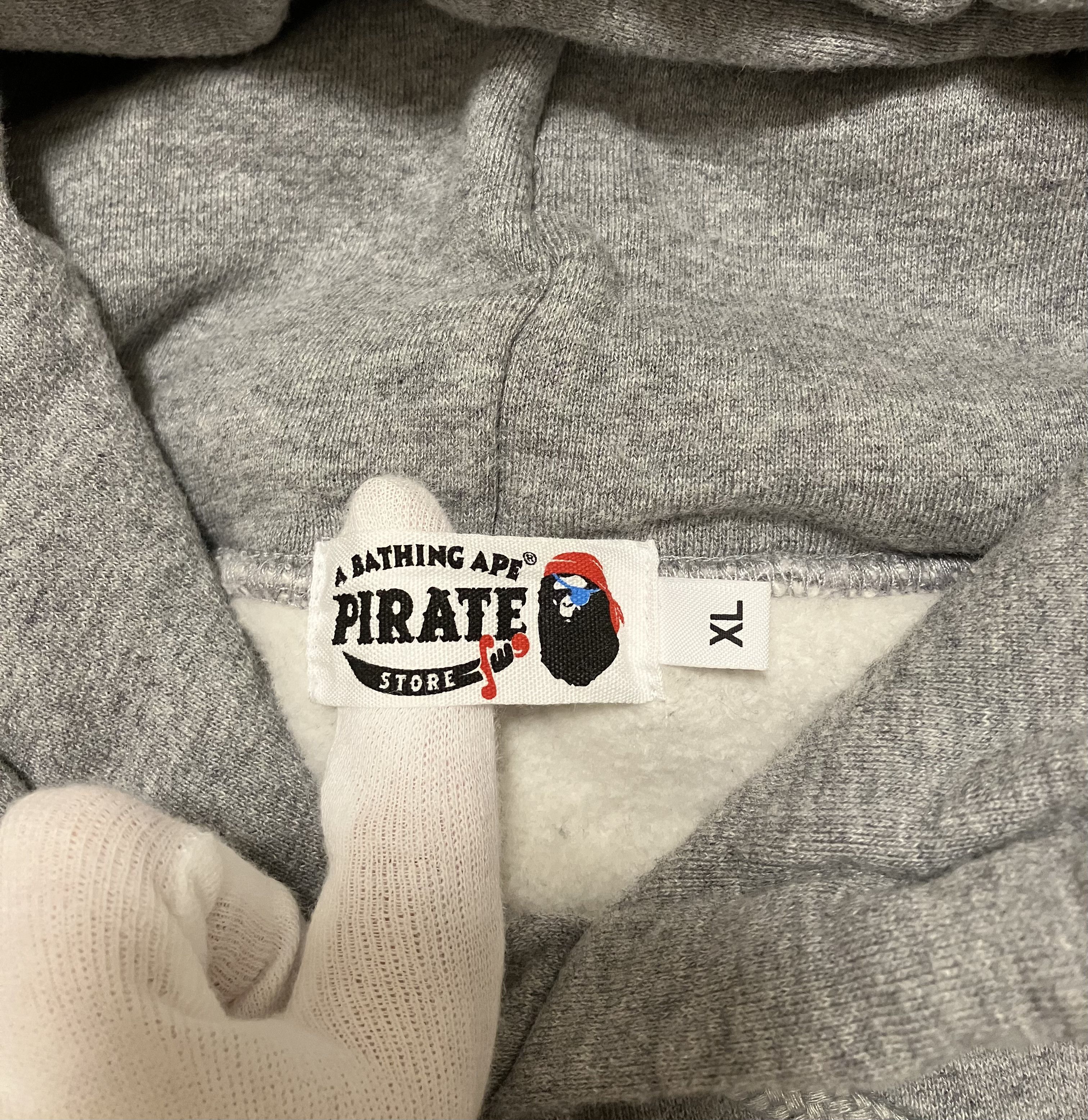 Bape Bape Gray Pirate Store Pullover Hoodie Size US XL / EU 56 / 4 - 10 Thumbnail