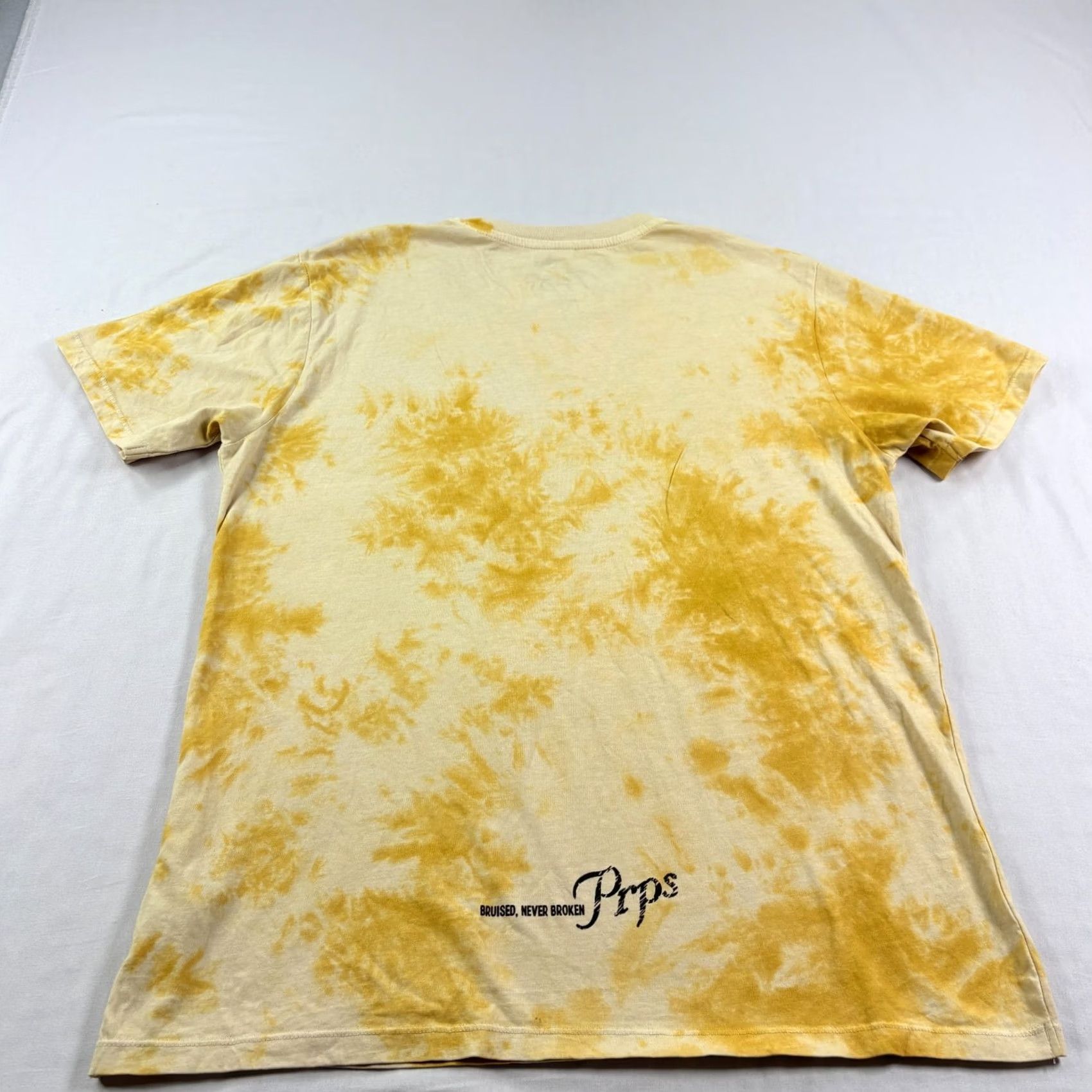 Prps PRPS Shirt Mens M Yellow Tie Dye Surf Graphic Crew Neck Short Sleeve Size US M / EU 48-50 / 2 - 7 Thumbnail