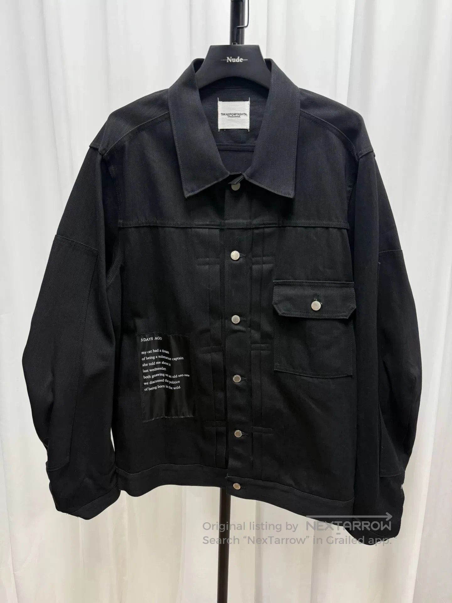 Comme des Garcons Homme Deux soloist black oversized jacket size S. Size US S / EU 44-46 / 1 - 1 Thumbnail