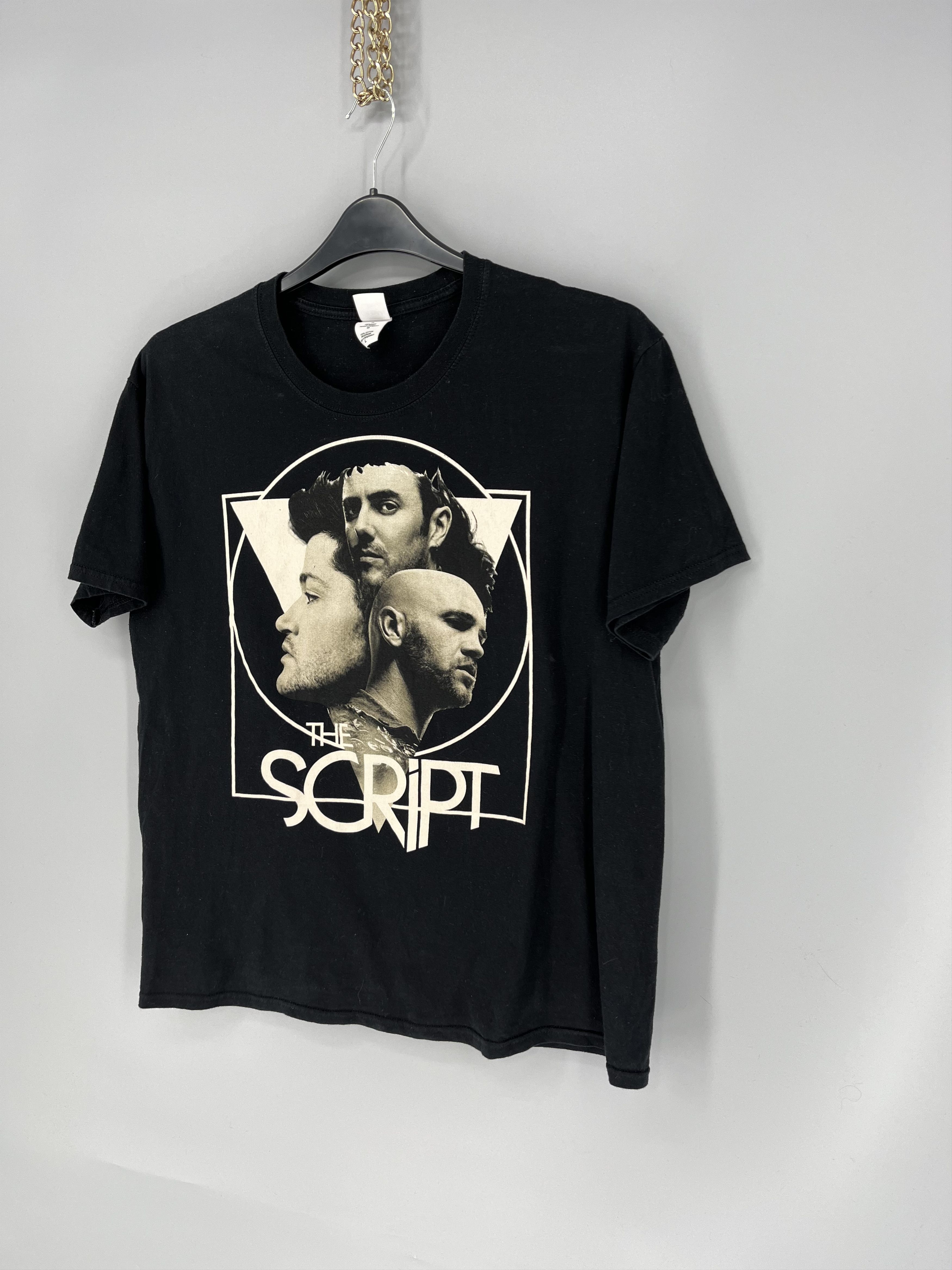 Band Tees The Script Vintage Black Cotton Short Sleeve T-Shirt Metal Size US L / EU 52-54 / 3 - 3 Thumbnail