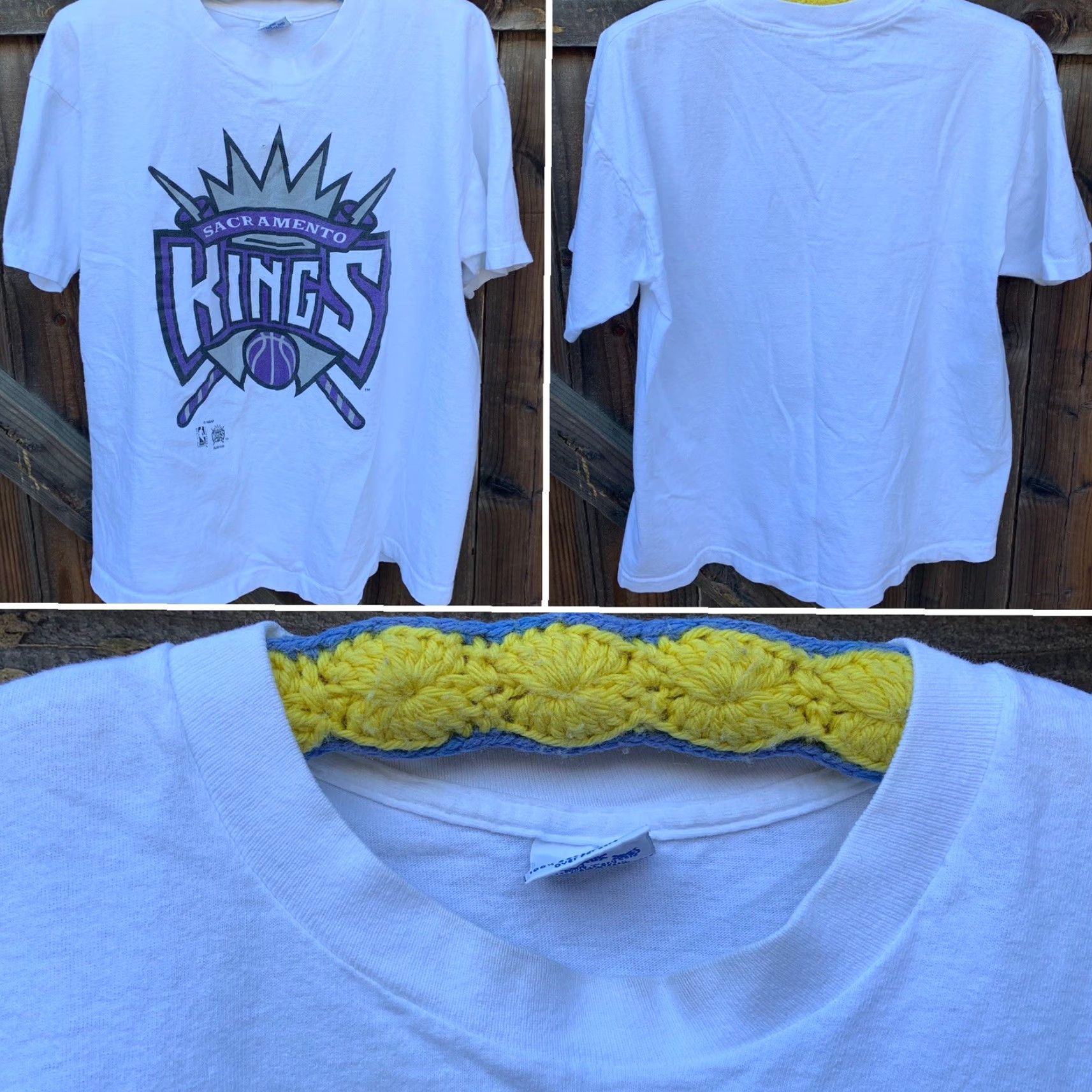 Salem Sportswear VINTAGE Sacramento Kings T-Shirt Salem Sportswear L White 1990s Mens Graphic Tee NBA Official Licensed Product Size US L / EU 52-54 / 3 - 6 Thumbnail