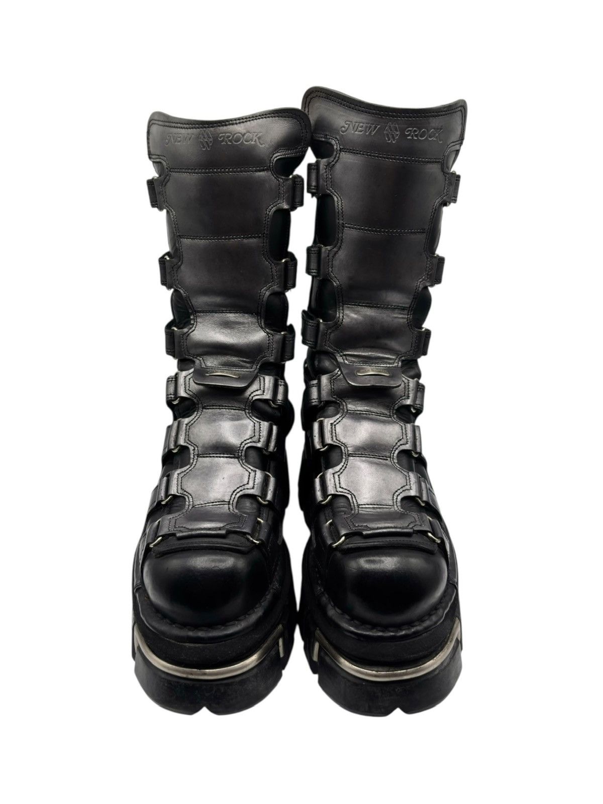 New Rock Vintage New Rock knee high terminator boots grey Size 38 Size US 8 / IT 38 - 2 Thumbnail