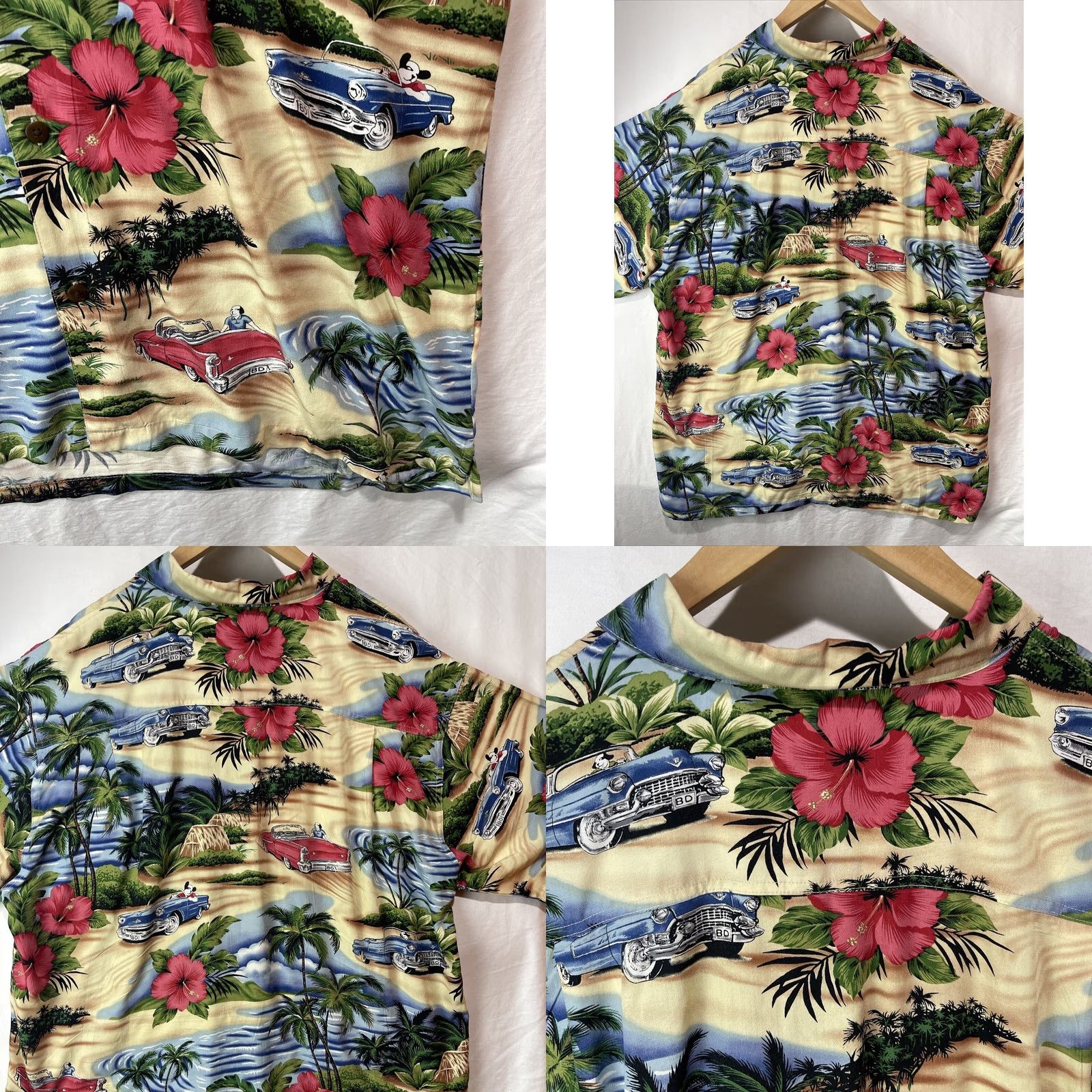Big Dogs Big Dogs Shirt Mens XL Hawaiian Floral Tropical Cars Vintage Button Up Short Sleeve Collared Size US XL / EU 56 / 4 - 8 Thumbnail