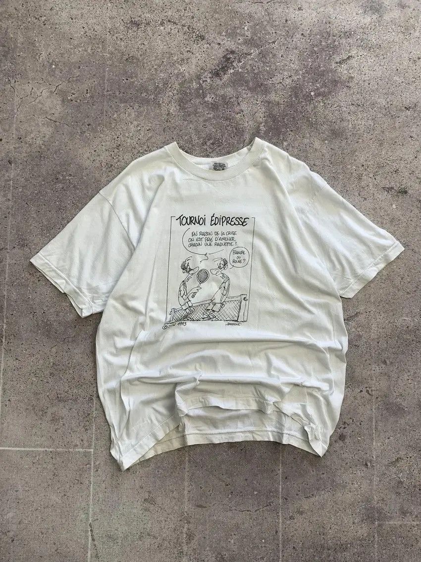 Japanese Brand × Vintage Vintage T-shirt Tennis Tournoi Edipresse 1993 feeder nadal Size US M / EU 48-50 / 2 - 1 Thumbnail