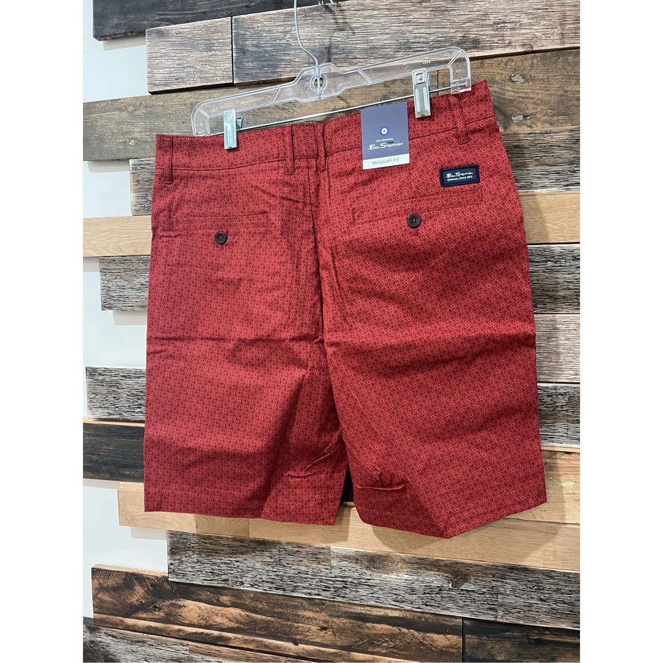 Ben Sherman Ben Sherman NWT Shorts Mens regular Fit Red Summer Sz 33 Size US 33 - 3 Thumbnail
