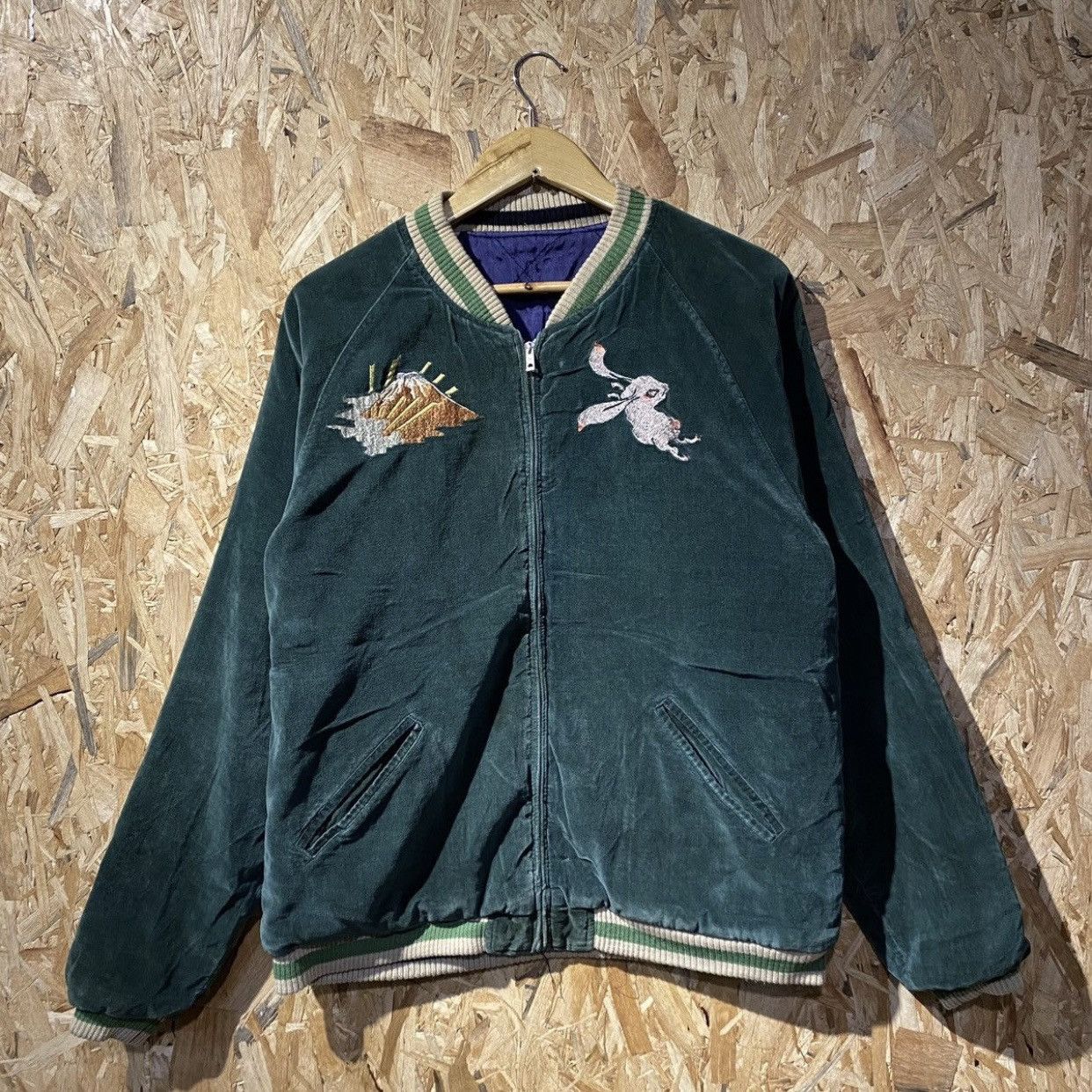 Japanese Brand × Vintage 🔥Japanese Archive Sukajan Velvet reversible jacket Size US L / EU 52-54 / 3 - 2 Thumbnail