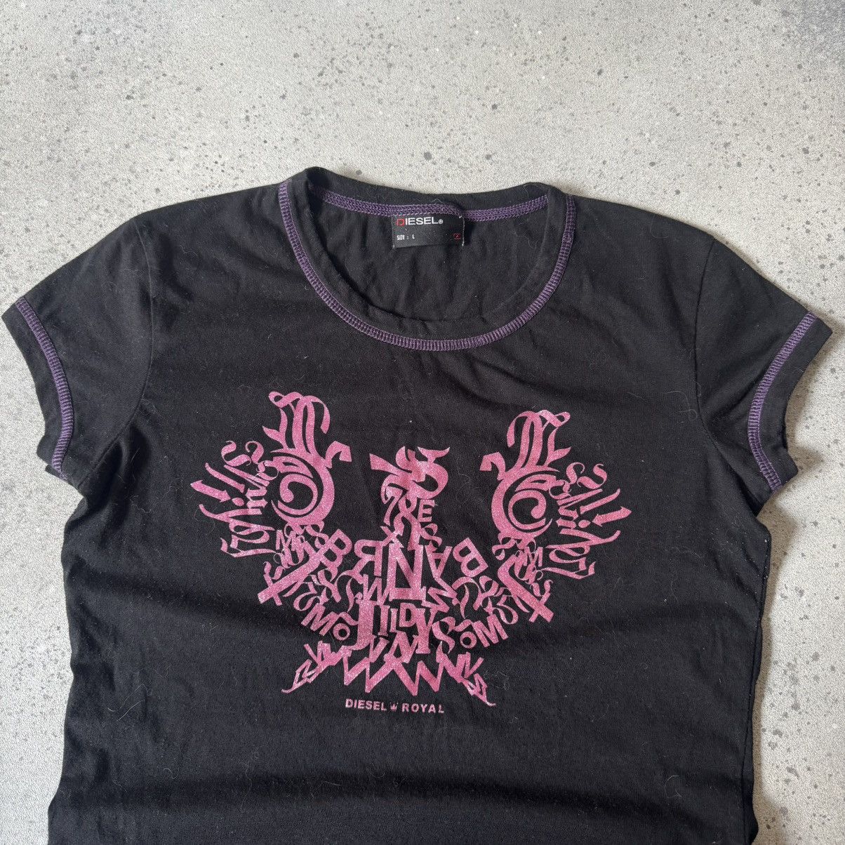 Diesel Diesel Vintage Y2K Glam Punk Rave Gothic T-Shirt Size L / US 10 / IT 46 - 4 Thumbnail