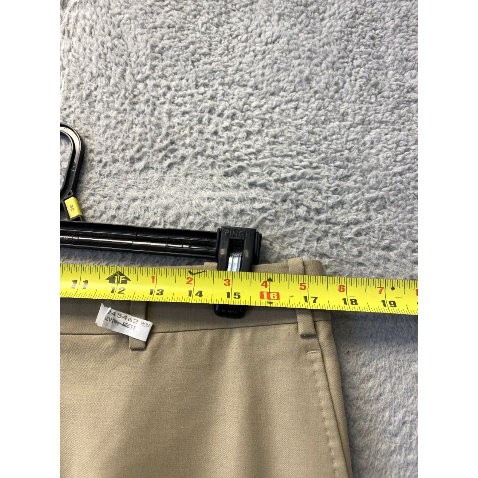 Vintage MENS PAUL BETENLY 35R FLORENCE DRESS PANTS KHAKI 100% WOOL FLAT FRONT STRAIGHT FIT 35x30 Size US 35 - 3 Thumbnail