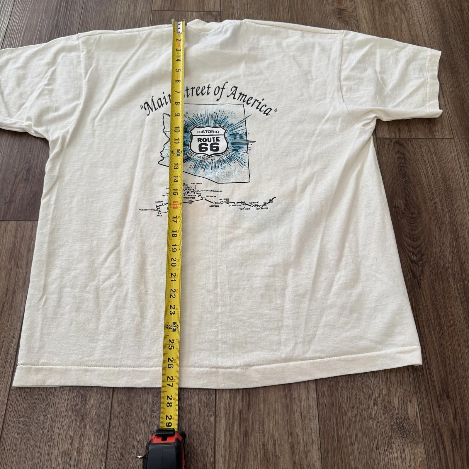 Fruit Of The Loom Vintage 90s Route 66 Classic Cars Fun Run Arizona Shirt Size US XL / EU 56 / 4 - 8 Thumbnail
