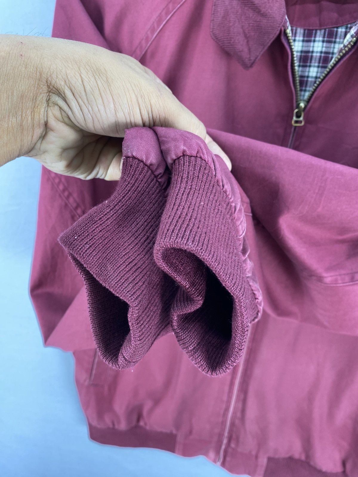 Japanese Brand Crocodile Bomber Style Jacket Maroon Colour Size US L / EU 52-54 / 3 - 9 Thumbnail