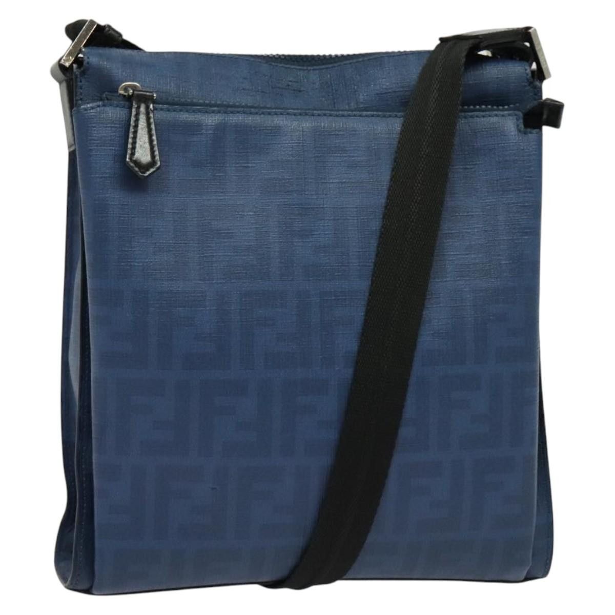 Fendi FENDI Zucca Canvas Shoulder Bag Pvc Blue Silver Size ONE SIZE - 1 Thumbnail