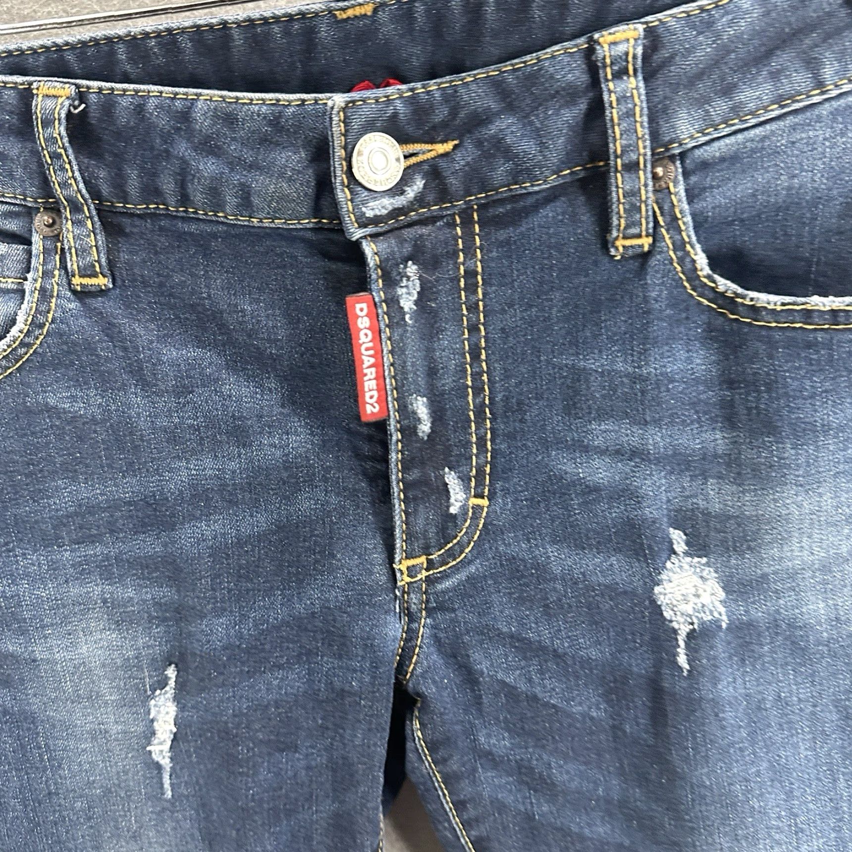 Dsquared2 DSQUARED2 Twiggy Jeans Womens 26 Blue Denim Stretch Slim 90s City City Quiet Luxury Y2K Twiggy Model DSQUARED2 Womens Jeans Size 26" / US 2 / IT 38 - 7 Thumbnail