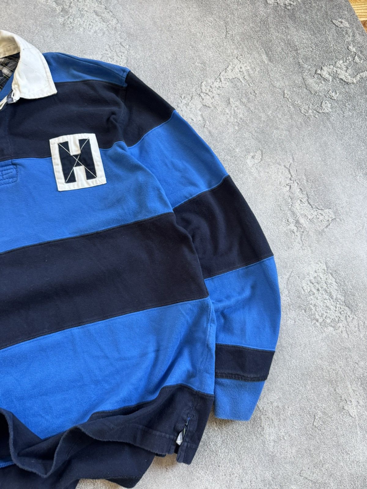 Tommy Hilfiger Tommy Hilfiger L/size striped rugby sweatshirts jumper 00s Size US L / EU 52-54 / 3 - 4 Thumbnail