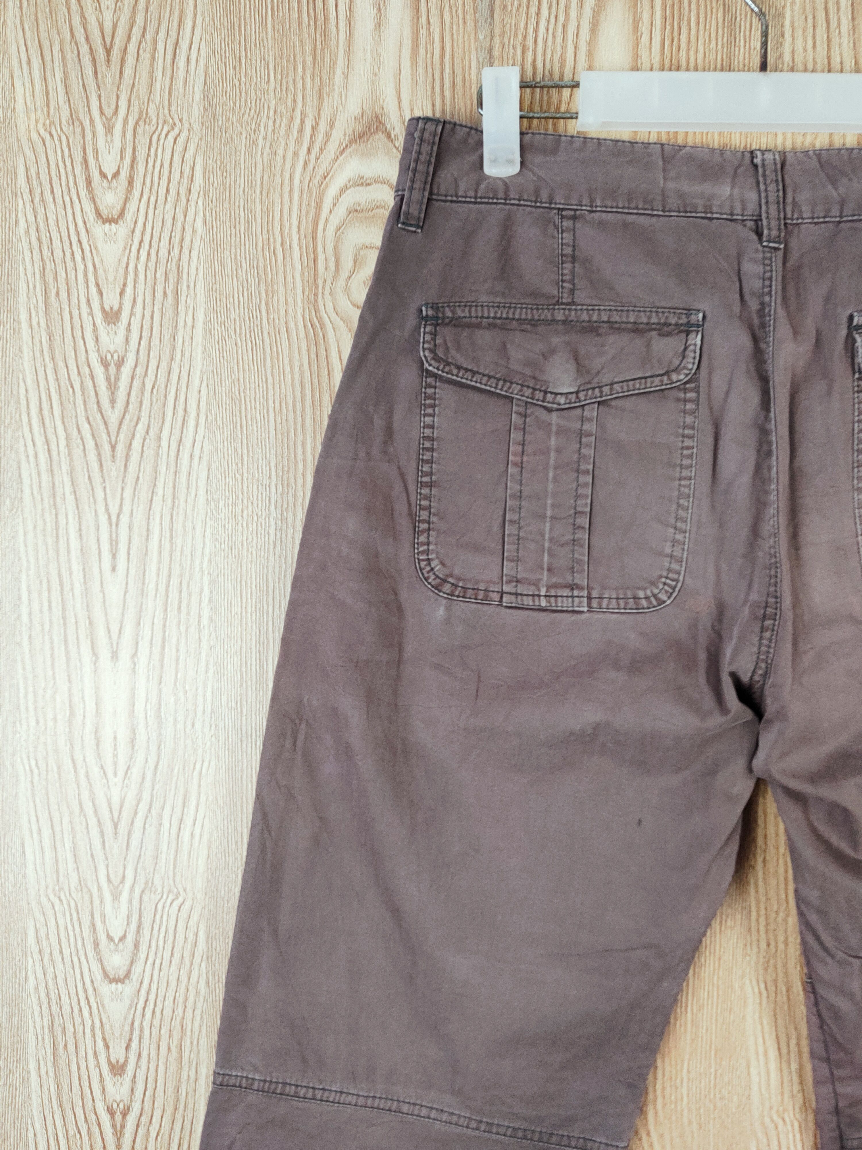 Japanese Brand Koolhaas Dark Brown Faded Multipocket Casual Pants #W460 Size US 31 - 9 Thumbnail