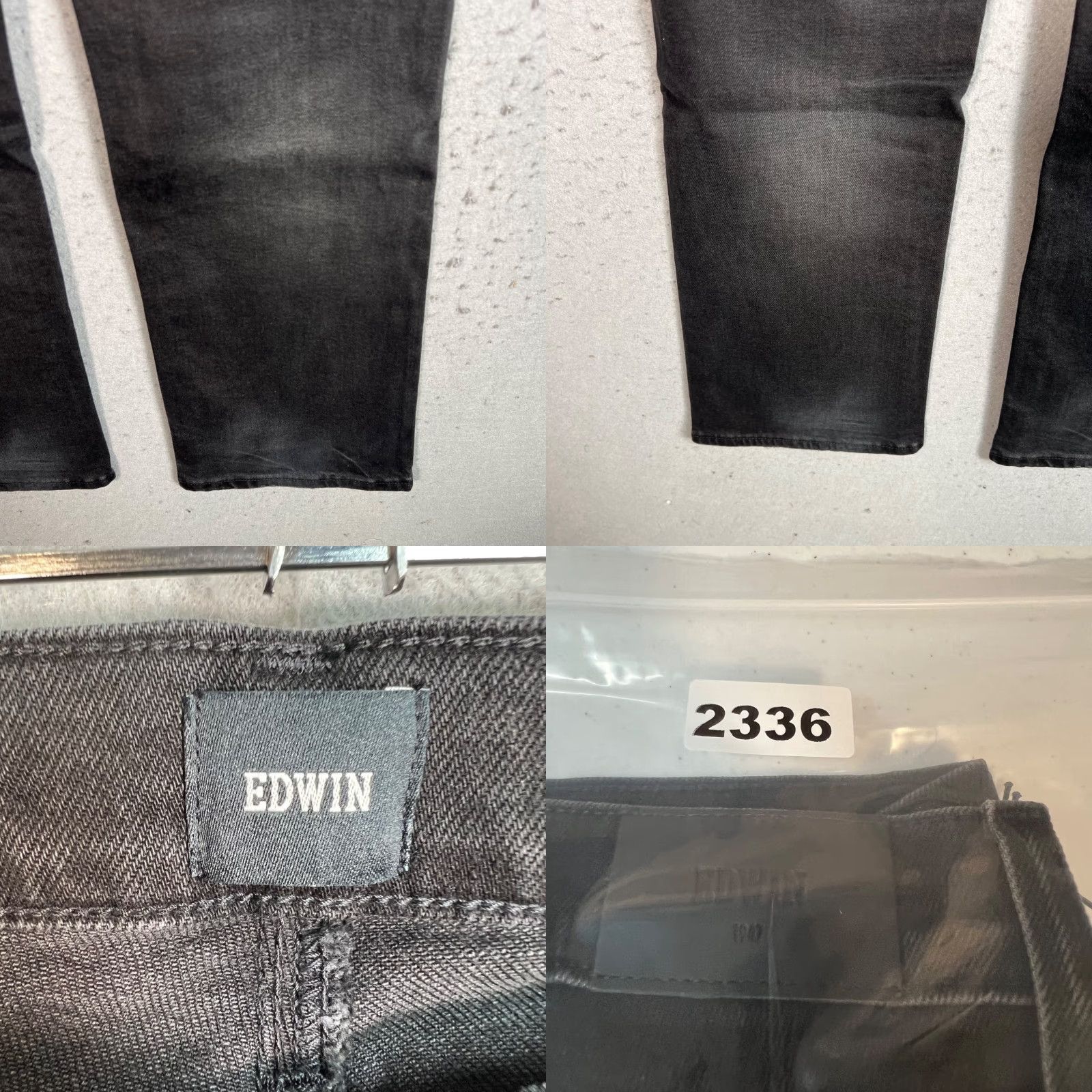 Edwin Edwin Womens 25 Black High-Waisted Straight-Leg Jeans Denim Size 42" / US 20 - 9 Thumbnail