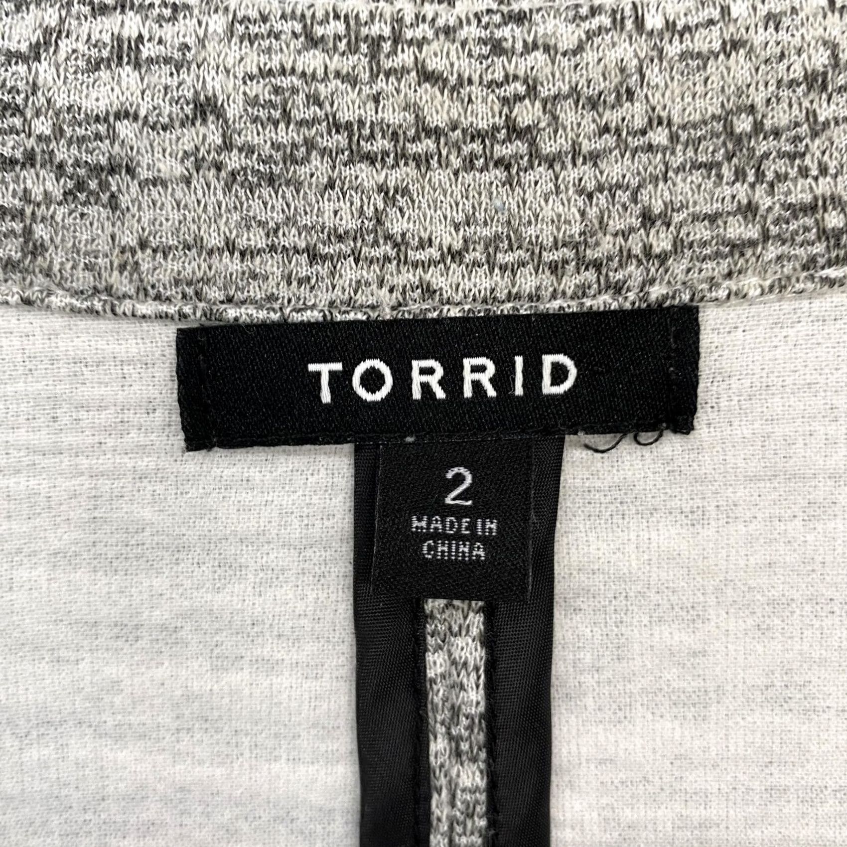 Torrid Torrid Gray Knit Blazer Jacket Womens 2X Longline Office Work Coat Pockets Size XXL / US 16-18 / IT 52-54 - 5 Thumbnail