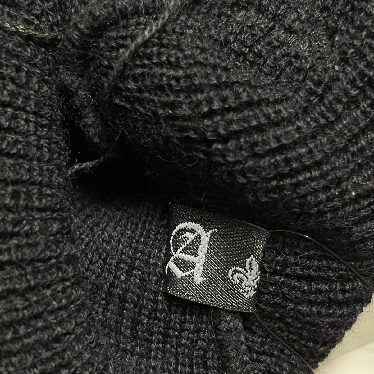 00s A&G Leather Cross Patch Beanie y2k