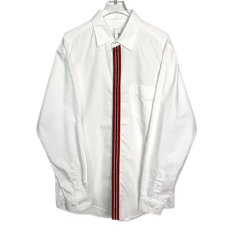 Burberry Burberry White Cotton Women's Shirt with Stripe Size L / US 10 / IT 46 - 1 Thumbnail