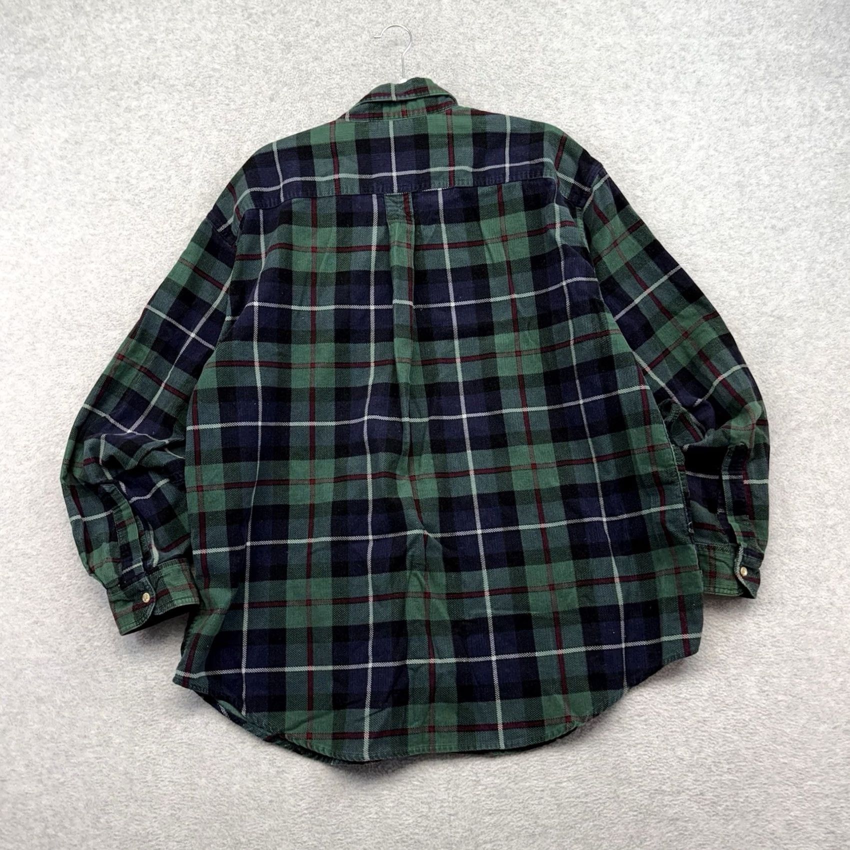 Vintage VINTAGE L.L. Bean Shirt Mens XL Green Scotch Plaid Corduroy Button-Down Cabin 90s Mens Size US XL / EU 56 / 4 - 7 Thumbnail