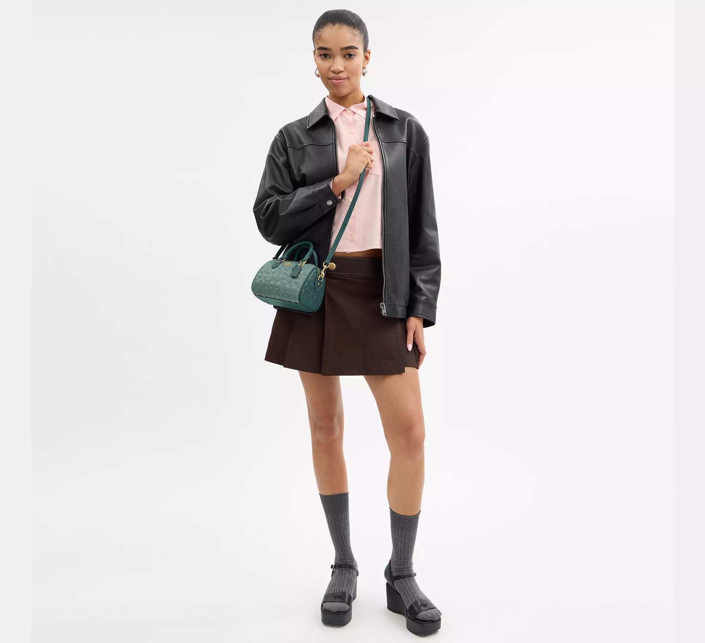 Coach Mini Rowan Crossbody Bag In Blocked Signature Leather CY744 Size ONE SIZE - 10 Thumbnail