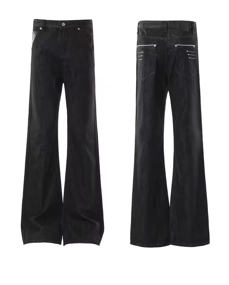 Other Avant Garde Wide Leg Gothic Punk Zip Black Pants Size US 30 / EU 46 - 2 Thumbnail