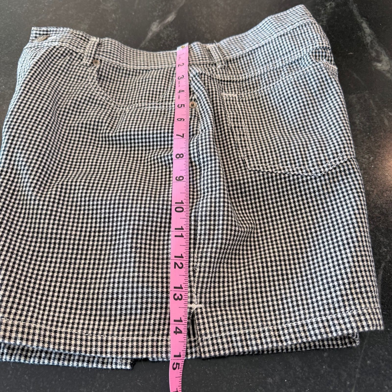 Generra Generra Vintage Checkered High-Rise Denim Shorts Size 32" / US 10 / IT 46 - 10 Thumbnail