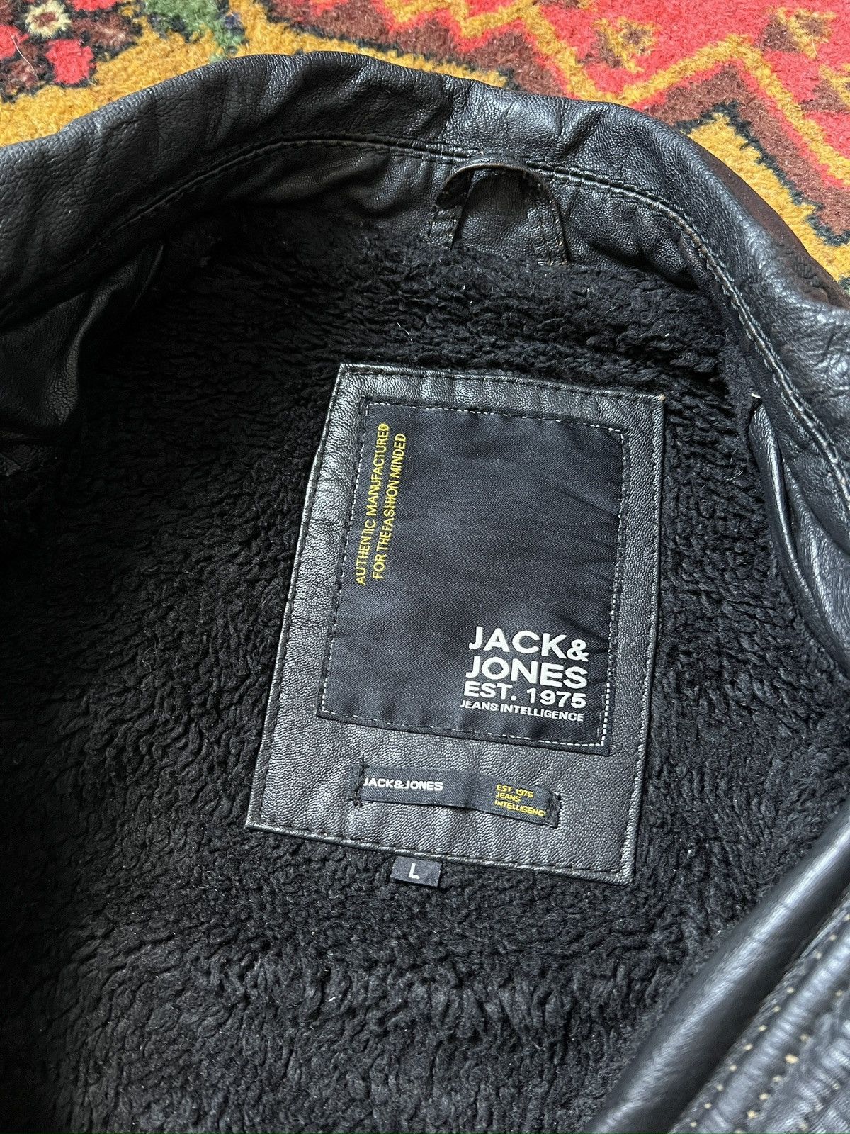 Jack & Jones Jack jones leather aviation jacket y2k style schott Size US L / EU 52-54 / 3 - 5 Thumbnail