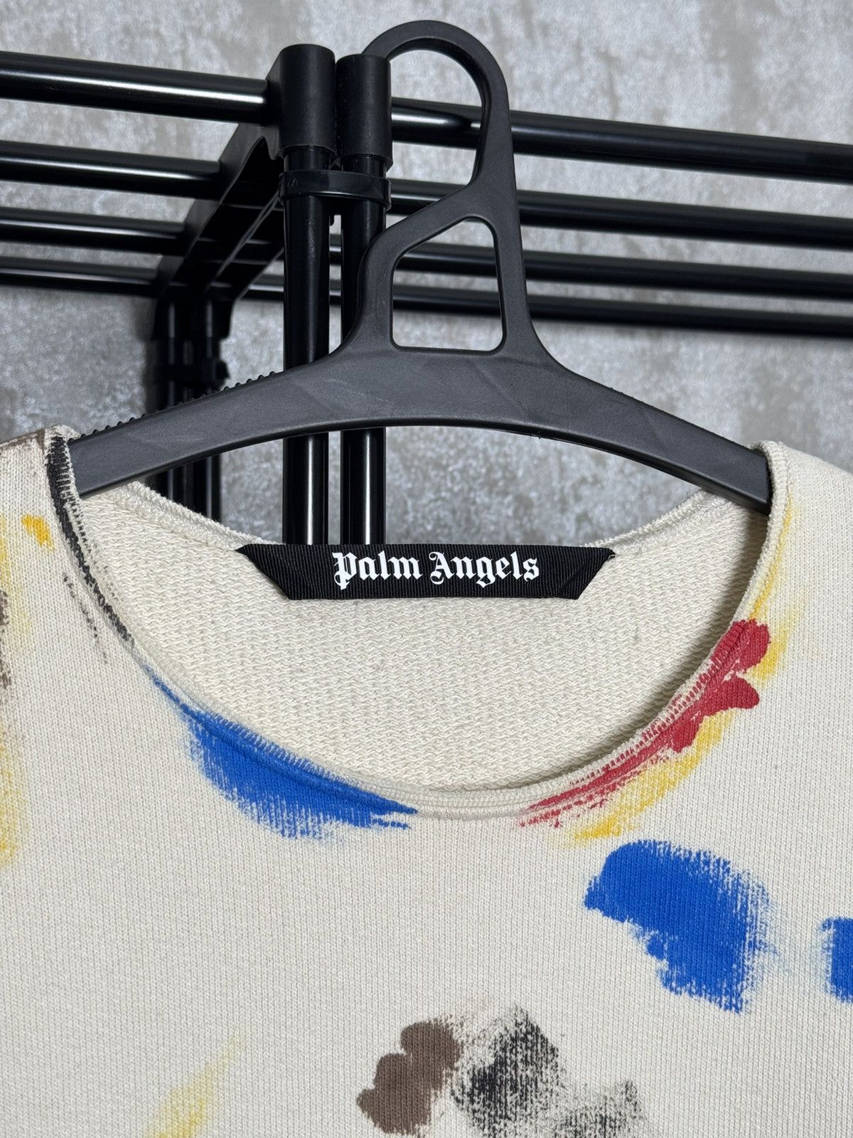 Palm Angels Rare Painted College Sweatshirt Size US S / EU 44-46 / 1 - 5 Thumbnail