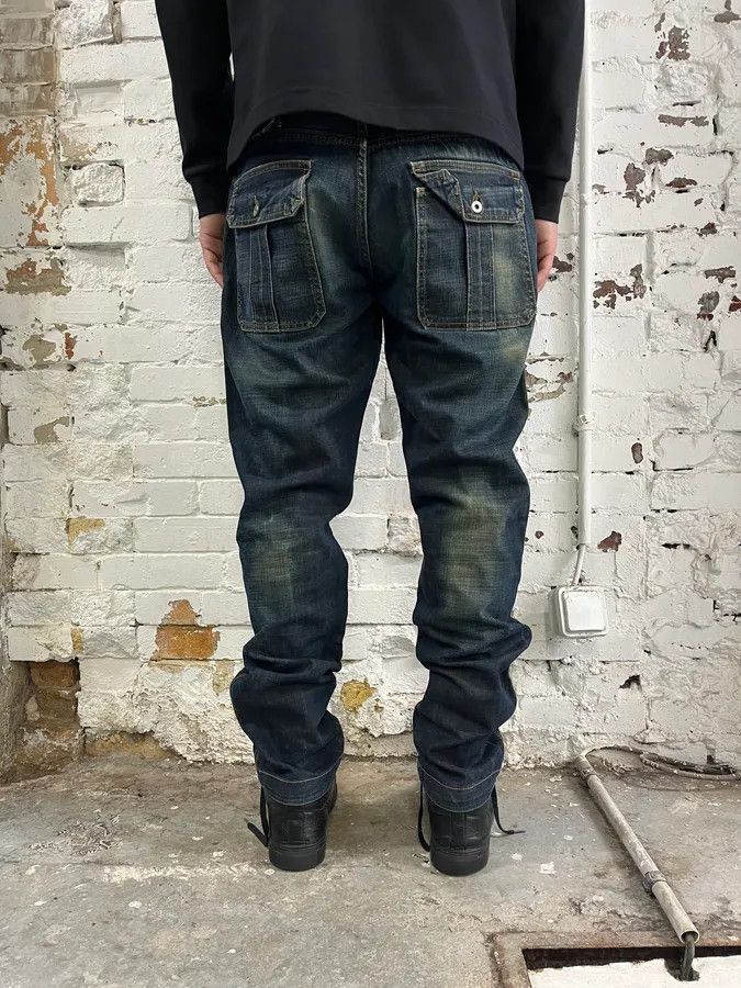 Dolce & Gabbana 2000s Dolce & Gabbana Navy Faded Denim Jeans Size US 33 - 3 Thumbnail