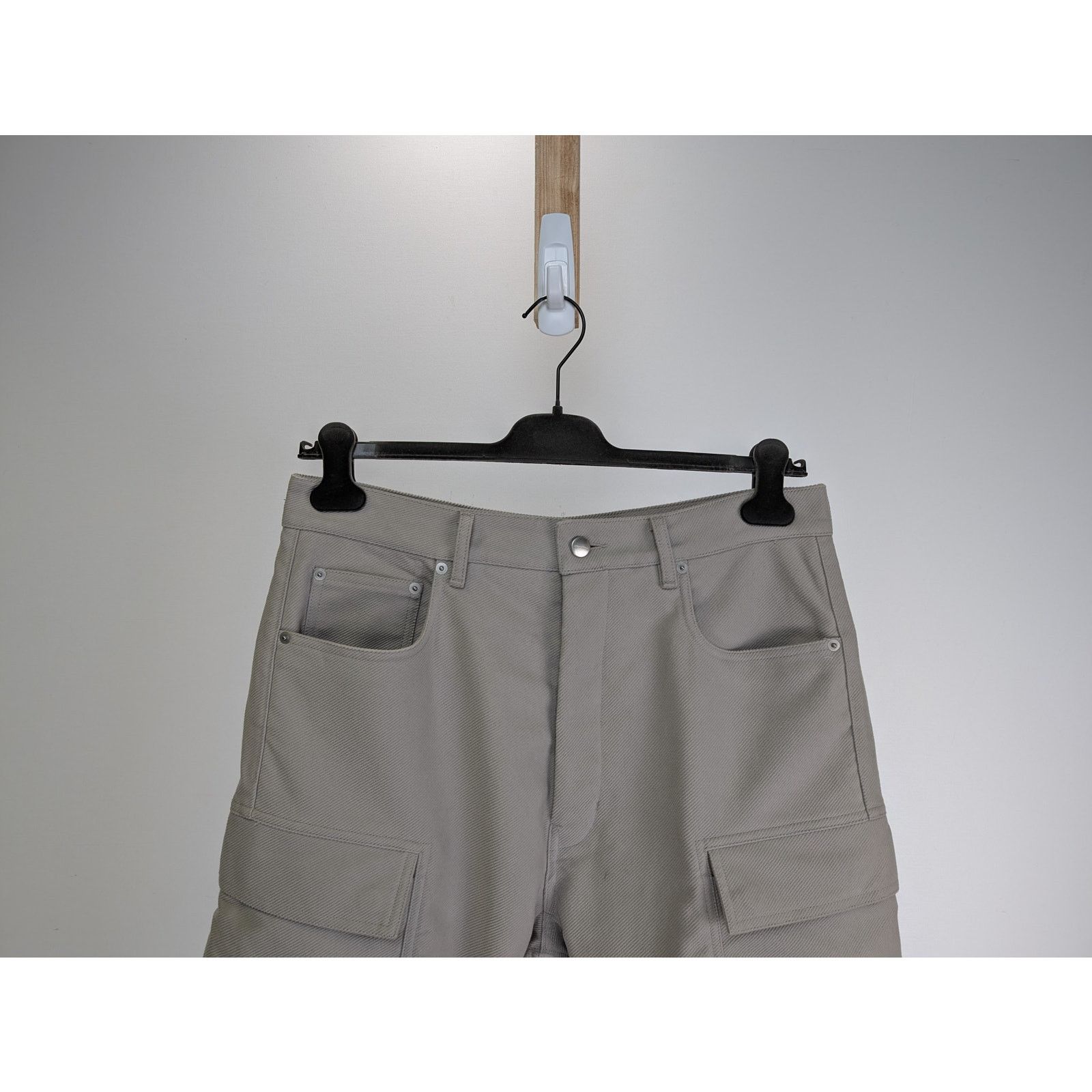 Rick Owens o1rshd1 Double Cargo Pants in Pearl Size US 31 - 2 Thumbnail