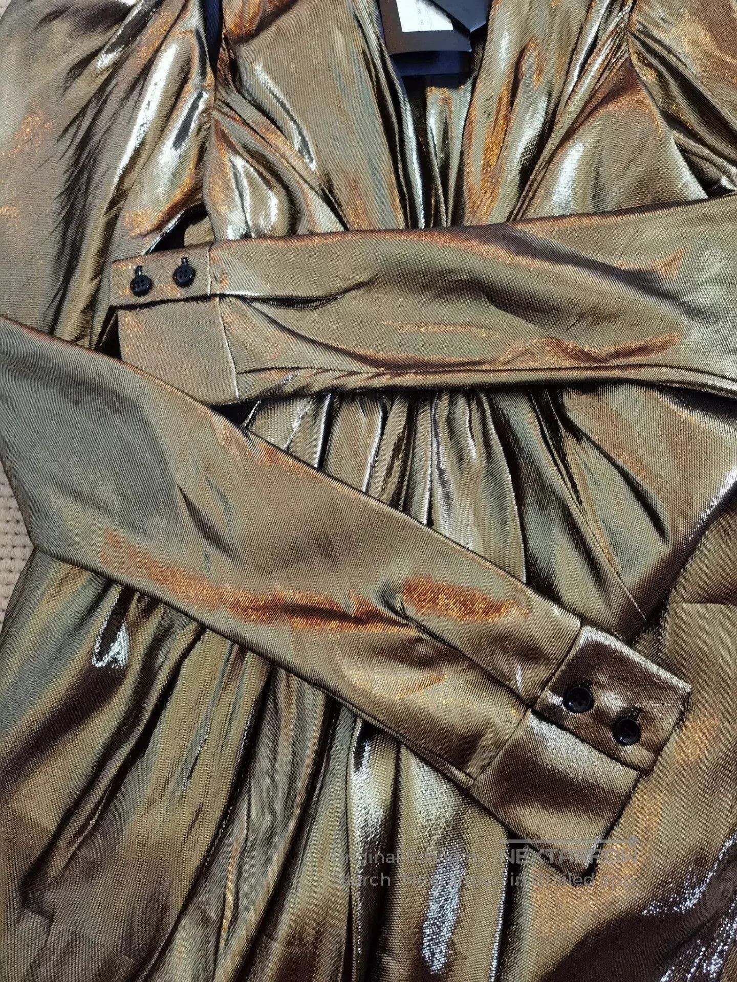 Saint Laurent Paris Saint Laurent 17 Gold Metallic Dress. Size S / US 4 / IT 40 - 7 Thumbnail