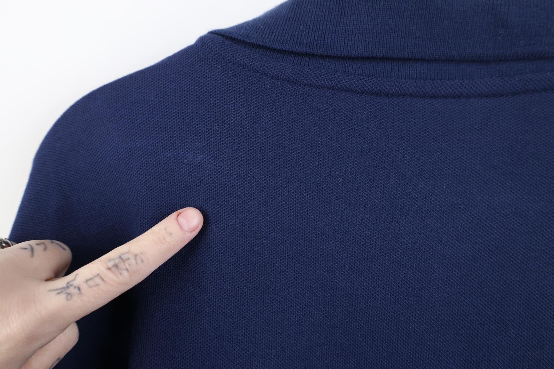 Vintage Vintage 90s Streetwear Cotton Knit Golf Polo Shirt Navy Blue Size US XXL / EU 58 / 5 - 9 Thumbnail
