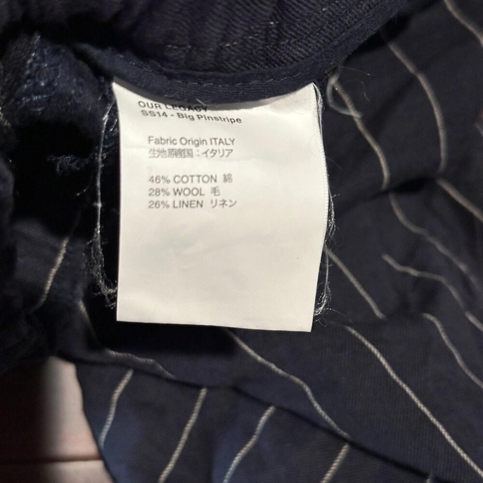 Our Legacy Our Legacy Men’s Pinstripe Shorts – Navy/White – Size 46 Size US 44 / EU 60 - 9 Thumbnail