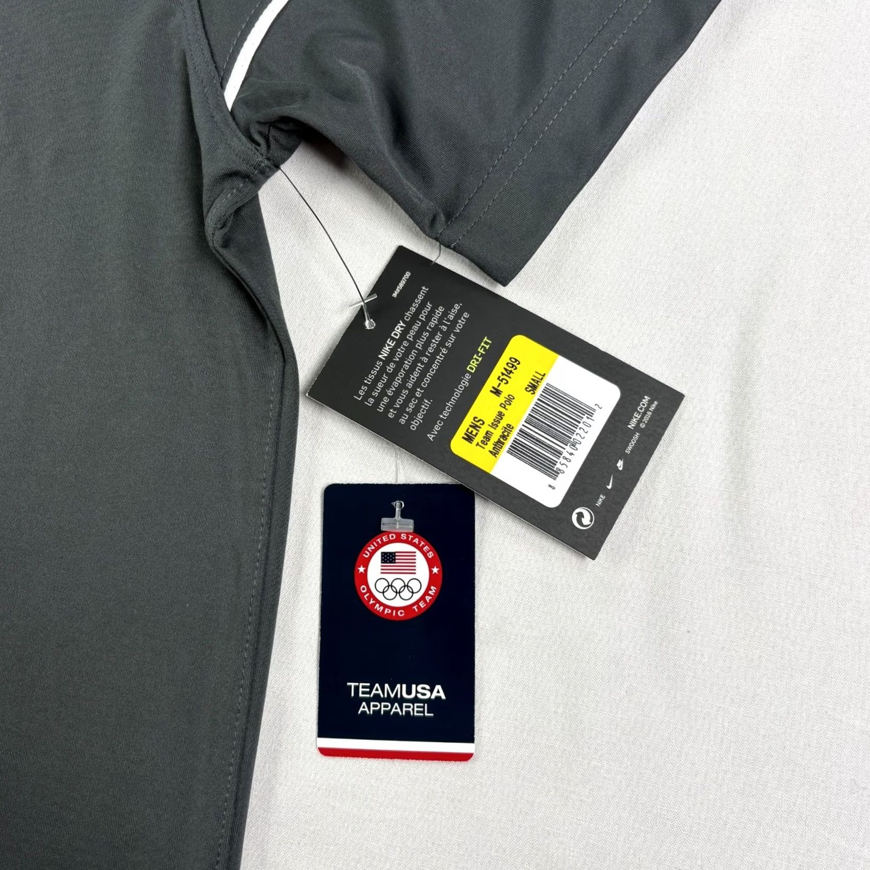 Nike Nike Shirt Mens Small Gray USA Olympics Golf Polo Dri Fit Performance NEW Size US S / EU 44-46 / 1 - 5 Thumbnail