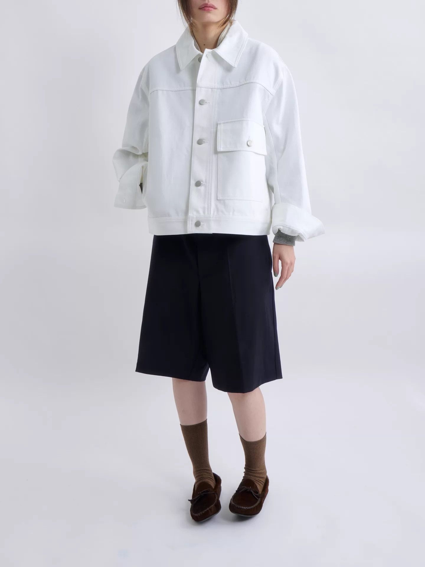 Studio Nicholson STUDIO NICHOLSON Type-1 White Unwashed Denim Jacket S1 Size S / US 4 / IT 40 - 2 Thumbnail