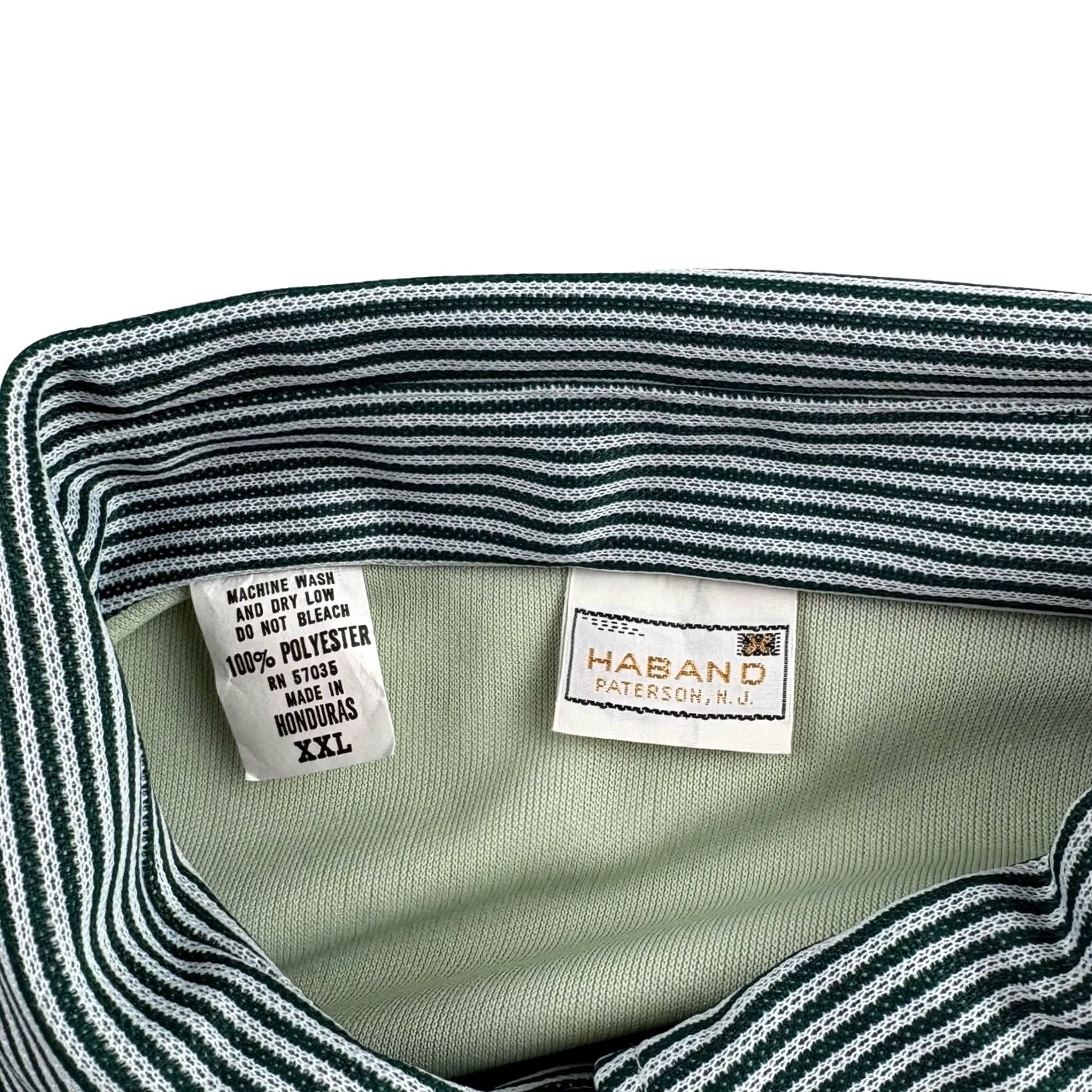 Haband VINTAGE Haband Men’s 1970s S/S Collared Polo Shirt Green 2XL Polo-Style Button-Front Short Sleeve Polyester Mens 1970s Green 2XL 100% Polyester Disco Size US XXL / EU 58 / 5 - 3 Thumbnail