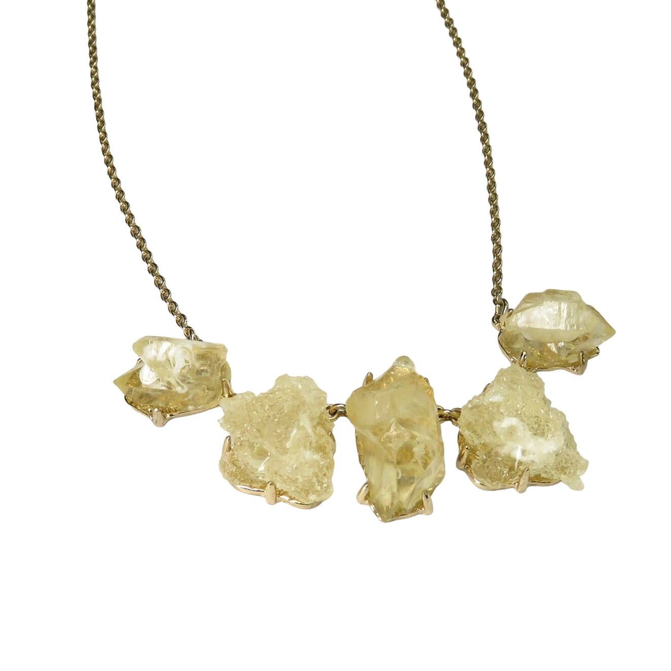 Vintage 90s Vintage Handmade Quartz Raw Stone Chunky Necklace Size ONE SIZE - 1 Thumbnail