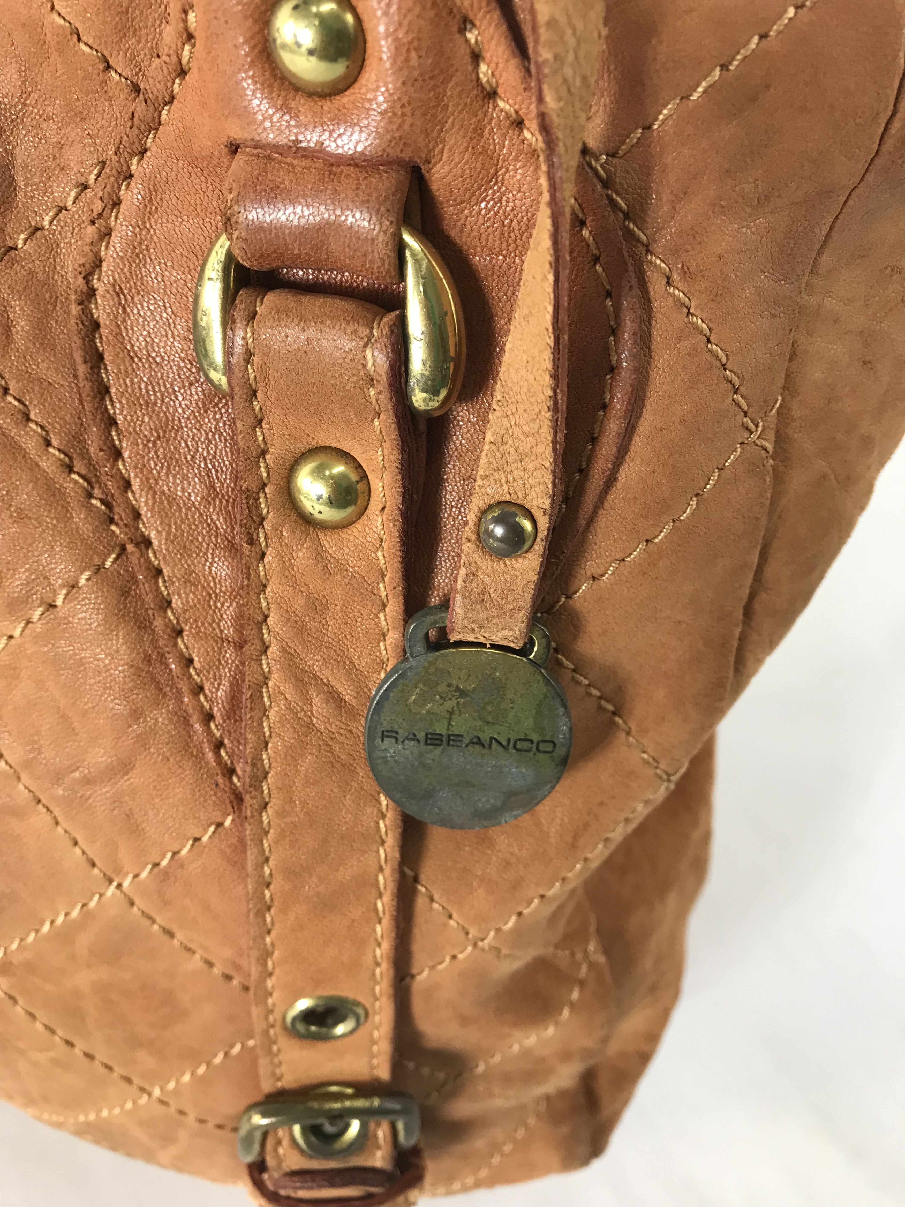 Genuine Leather Rabeanco Jacquard Brown Leather Hand Bag Size ONE SIZE - 4 Thumbnail