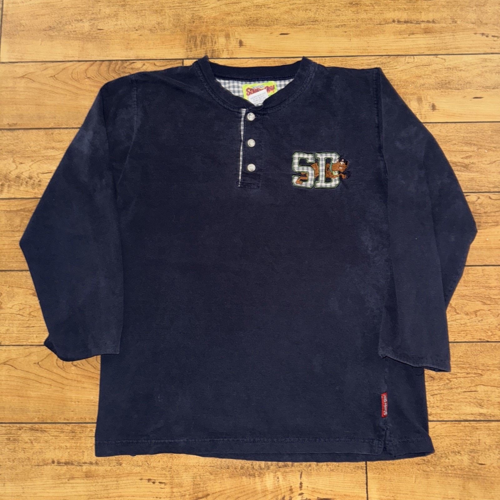 Cartoon Network × Vintage Vintage Scooby-Doo Henley Shirt Navy Blue M Cartoon Network Size US M / EU 48-50 / 2 - 1 Thumbnail