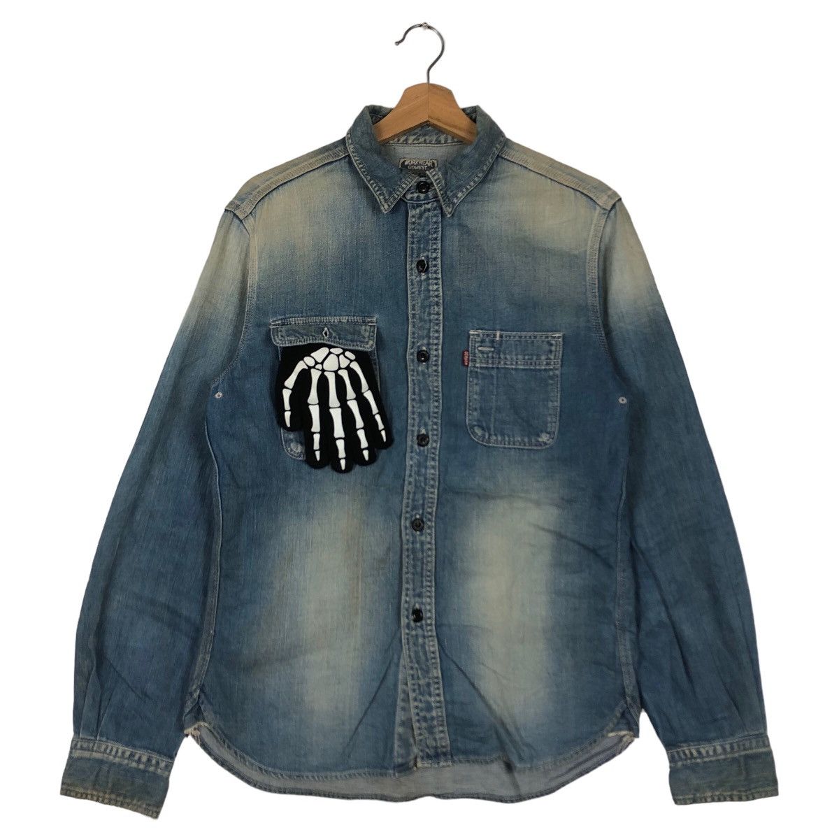 Japanese Brand 🔥90’s Work Wear Gowest Art of Blues Chambray Jacket Denim Size US M / EU 48-50 / 2 - 2 Thumbnail