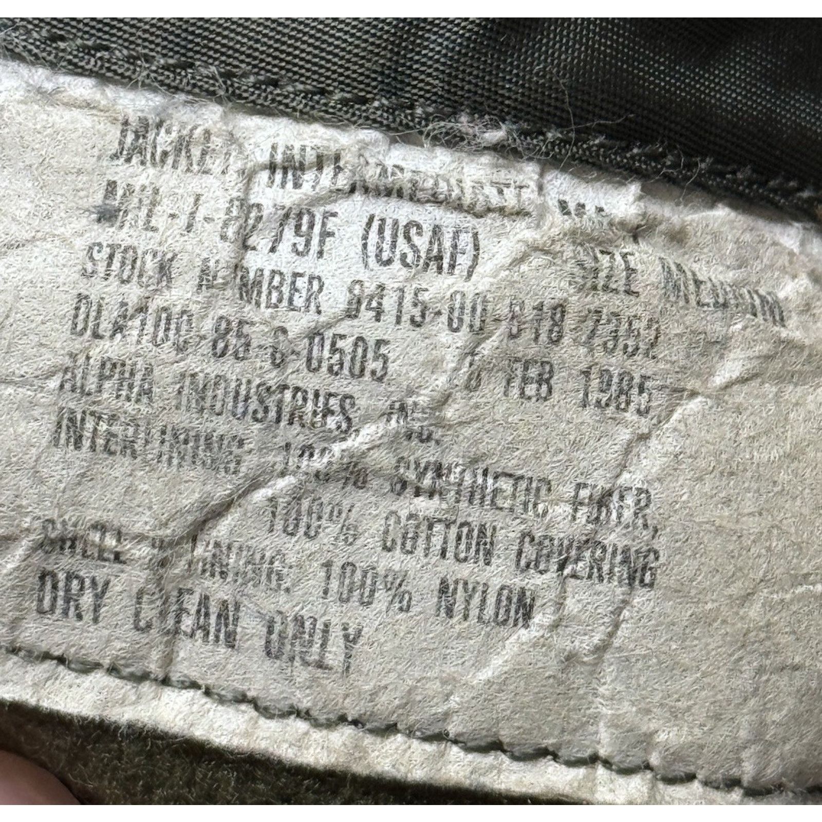 Other 80s Medium Alpha Ma-1 Flight Jacket 8415-00-818-7352 Size US M / EU 48-50 / 2 - 3 Thumbnail