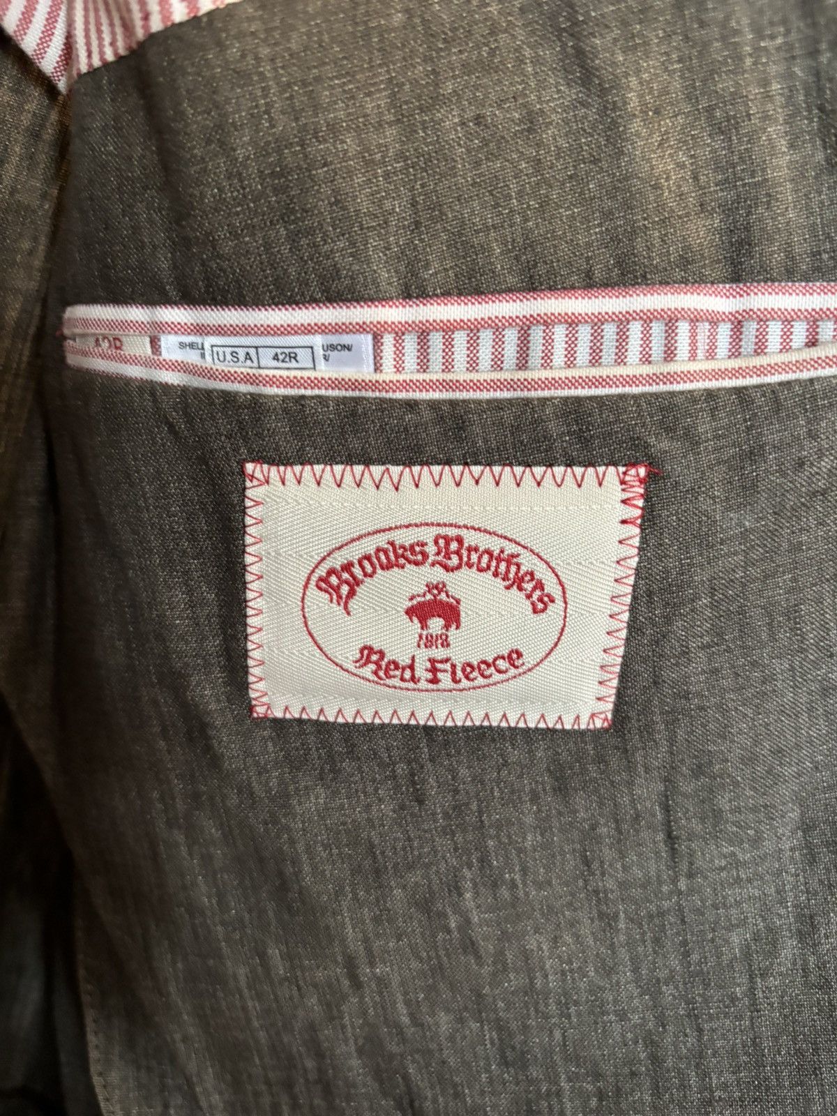 Brooks Brothers Brooks Brothers Red Fleece Linen Sport Coat 42R Size 42R - 4 Thumbnail