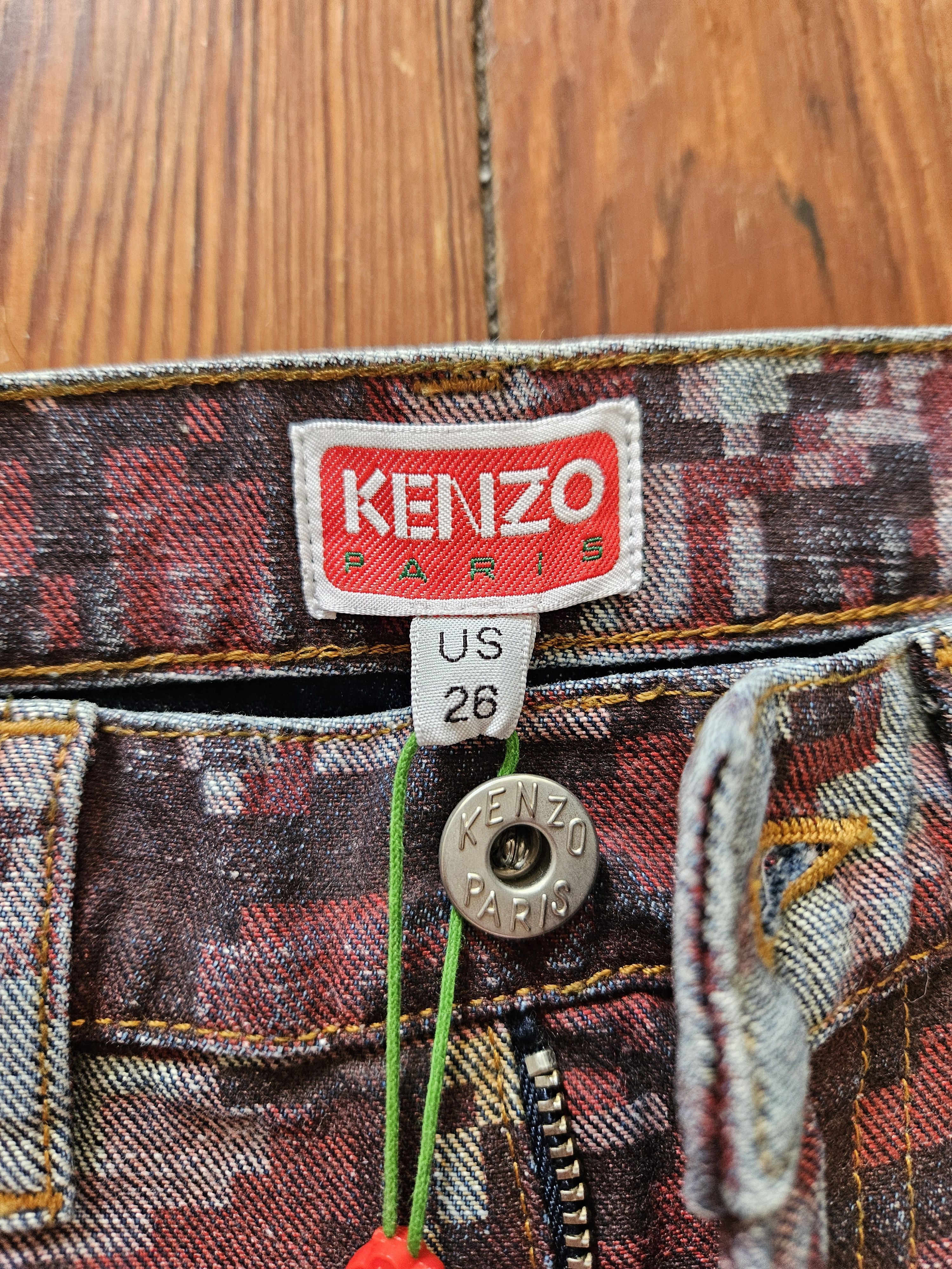 Kenzo Kenzo floral pixel printed straight jeans Size 26" / US 2 / IT 38 - 3 Thumbnail